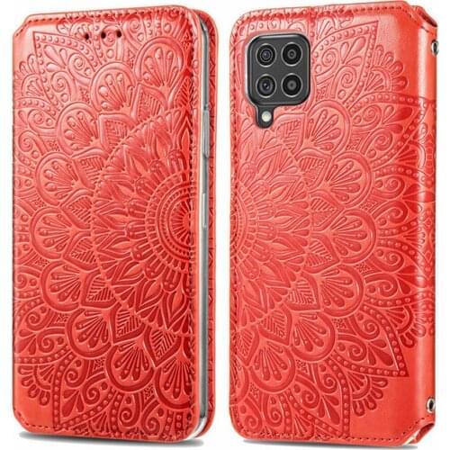 Flip Case for Samsung Galaxy F62 Luxury Emboss Pattern Leather Wallet Case Samsung F62 Magnetic Card Book Shell for Galaxy F62