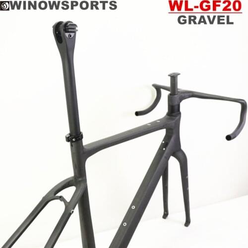 Winowsports newly design carbon frame road bike Frame GF20 carbon gravel bike frame disk brake 142*12MM cyclocross racing Frame