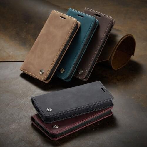 Magnetic Leather Flip Case For iPhone 12 / Pro / Pro Max PU Leather Fitted Bumper Soft Retro Flip Case Book Wallet Cover