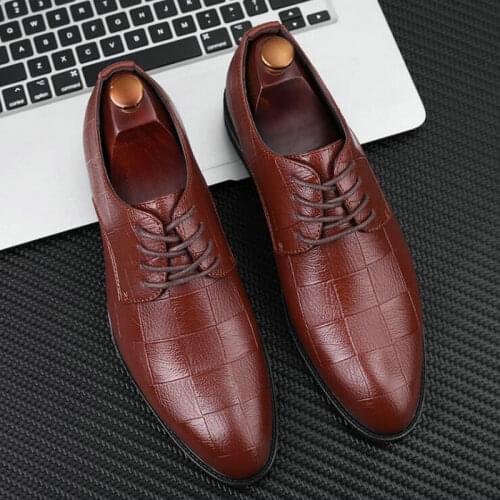 Handmade Italian Style Retro Men Leather Dress Formal Business Oxfords Shoes Mens Party Shoes Big size 2020 ttyh6