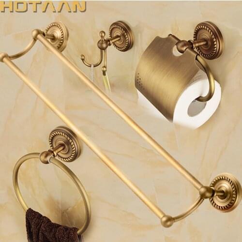 Free shipping,solid brass Bathroom Accessories Set,Robe hook,Paper Holder,Towel Bar,Soap basket,bathroom sets,YT-12200-A