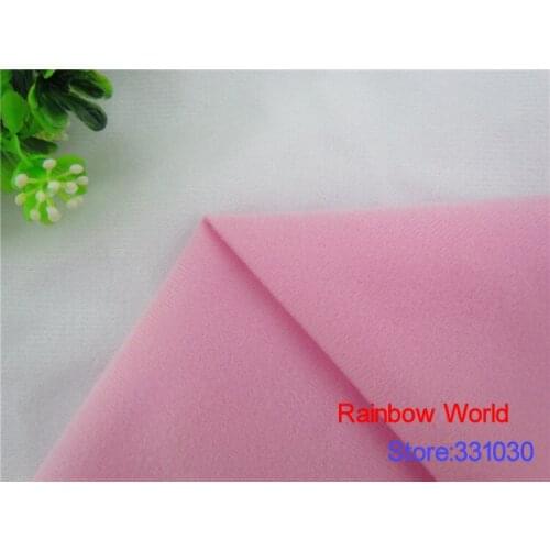 Pink Magic Sticker Loop Fleece fabric for DIY patchwork Stuffed toys sofa furniture Warp brushed Plain velboa velvet(1 meter)