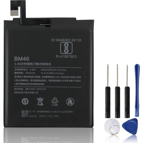 Original Replacement Battery For Xiaomi Redmi Note 3 Hongmi Note3 Pro Redrice Note 3 BM46 4050mAh