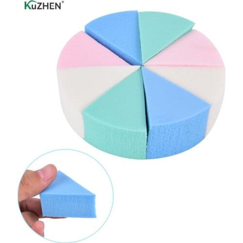 Makeup Sponge 8pcs Triangle Shaped Candy Color Soft Magic Face Cleaning Cosmetic Puff Cleansing Wash Face Makeup Esponja