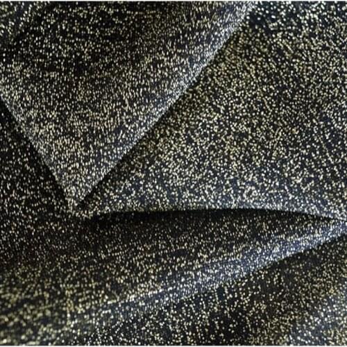 Gold threaded Gauze Fabric clothes skirts performance clothes handmade fabrics By The Meter