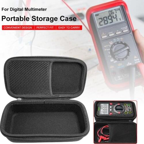 Convenient Storage Case Elastic Hard Travel Replacement Storage Organizer For Digital Multimeter TRMS 6000 Counts Volt Meter