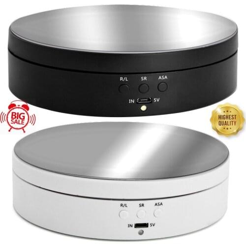 Intelligent Charging Adjustable Speed Electric Turntable 360 Degrees Rotating Display Stand For Jewellery Watch Display