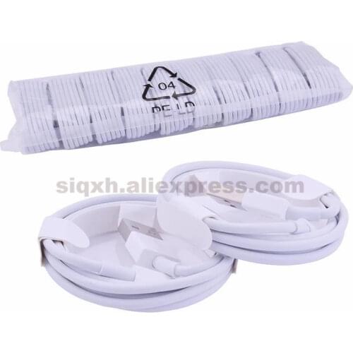 10pcs/lot White 1M USB Charging Cable for 6 6S 7 8 Plus X XR XS 11 Pro Max 5S 5 SE Data Sync Charge Wire