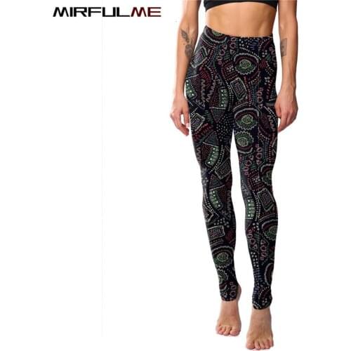 Women Printing Leggings Yoga Pants Female Sport Leggings High Waist Elastic Leggins Running Trousers Gym Jeggings Fitness Tights