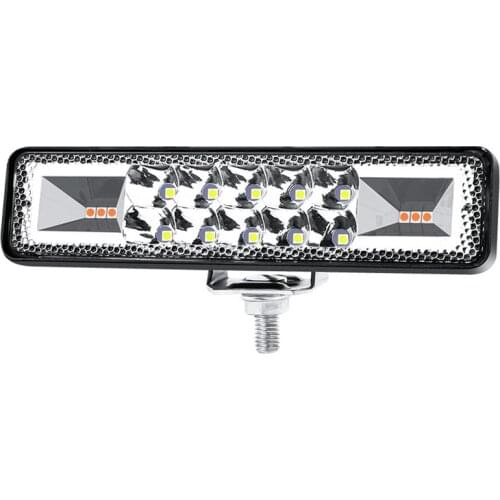 1PCS Automobile Led Working Lamp One-Line 6-Inch 16led Left and Right Flash Daytime Running Lamp Auxiliary Light Retrofit Lights