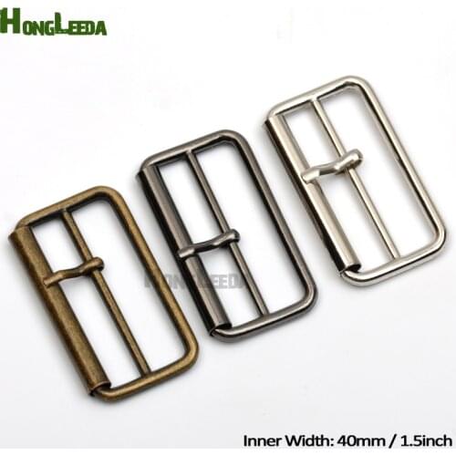 20pcs/lot 40mm 1.5inch metal alloy pin buckle movable tube bagpack belt buckle silver, black, bronze free shipping BK-032
