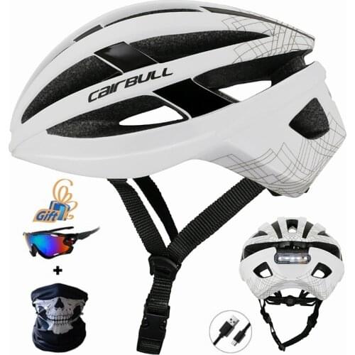 2021 Cairbull Cycling Helmets Safety Taillight Goggle Intergrally-molded Bicycle Cap Road Bike MTB Helmet XC Cascos Ciclismo