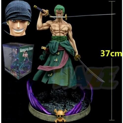 Anime One Piece Santōryū Two-Headed Roronoa Zoro PVC Figure Statue Collection Toy in Box
