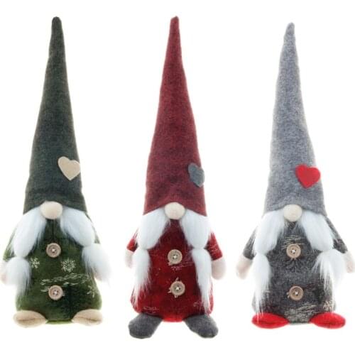 Christmas Long Hat Double Braid Dwarf Gnome Doll Ornaments Cute Cartoon Dwarf Elf Home Decor Christmas Celebration Desk