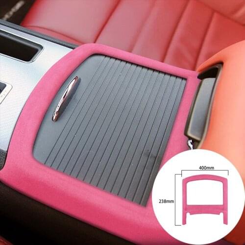 For Dodge Charger 2016-2021 Alcantara Suede Wrap Car Water Cup Panel Strip Cover Trim Sticker Car-Styling Internal Accessories