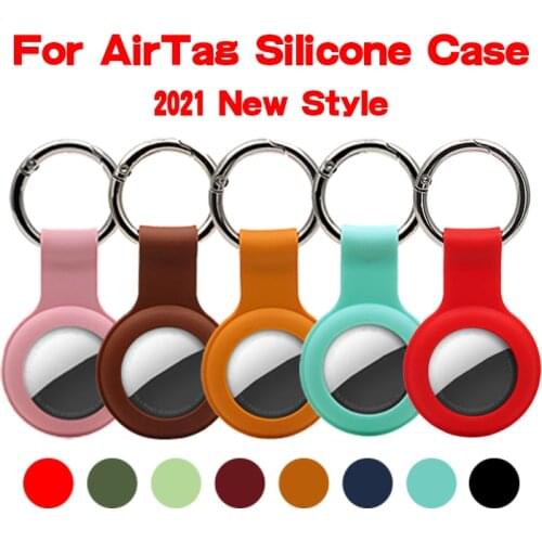 Liquid Soft Silicone Apple Airtags Protective Case Apple Locator Tracker Anti-lost Anti-scratch Device Keychain Protective Case