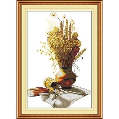 Autumn painting counted printed on the canvas 11CT 14CT DIY kit Chinese Cross Stitch embroidery needlework Sets home decor