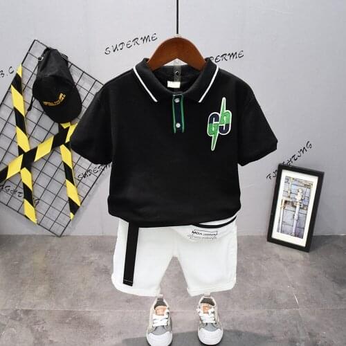 2020 summer Boy causal t-shirt + shorts two-piece flower boys clothing baby boy sets childrens set kids ports suits 90