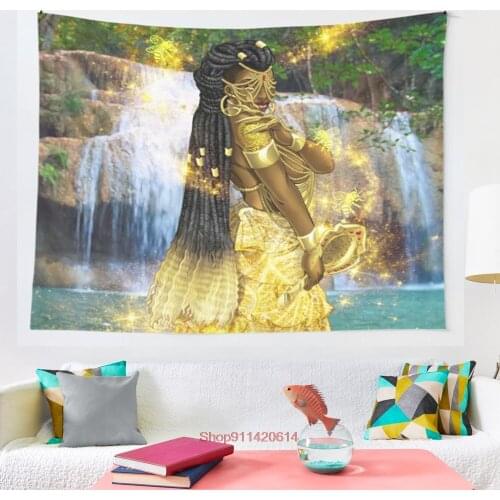 Oshun tapestry Mandala Tapestry Wall Hanging Bohemian Gypsy Psychedelic Tapiz Witchcraft Tapestry