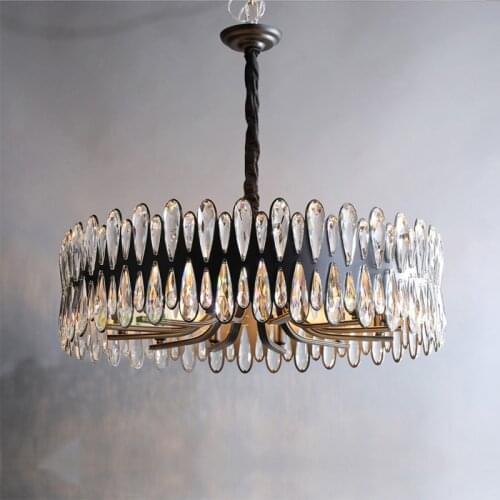 Circular luxury Ceiling Chandeliers Led lustre lamp living room Modern crystal Chandelier Lighting dining room light Lamparas