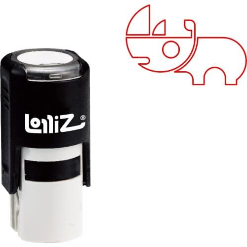 LolliZ Biomorphic Animal Symbol Series Design #44 Self-Inking Rubber Stamp