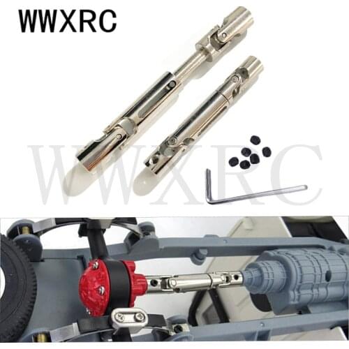 2PCS Metal CVD Drive Shaft for WPL 1/10 D12 1/16 C14 C24 C34 B14 B24 B16 B36 RC Car Upgrade Accessories