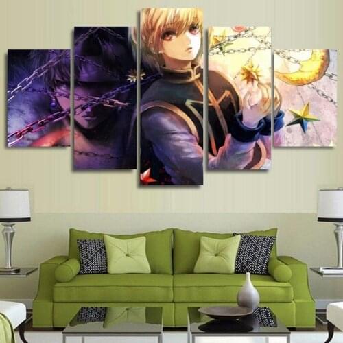 5 Pieces Hunter X Hunter Prints Canvas Painting Anime Wall Art Modular Game Pictures For Living Room Home Decor Poster