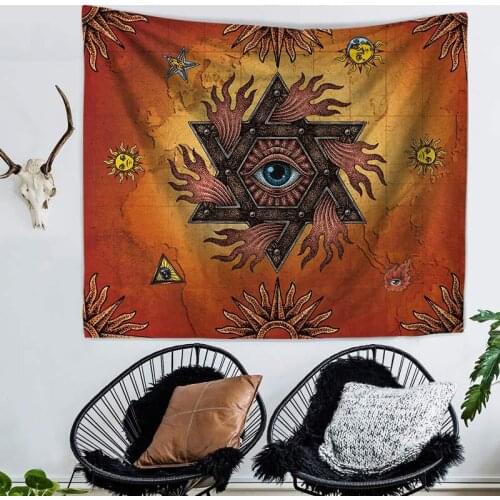 Wall Hanging Tapestry Eye Pattern Mandala Style Large Size Dirt-resistant Background Shawl Living Room Decoration