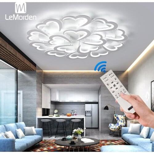 New Led Ceiling Lamp For Parlor/Bedroom/Hotel room Home decoration chandelier Modern Flowers Lighting fixture Remote control