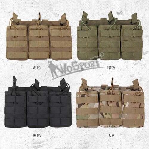 New Outdoor Tactical Airsoft Military camaflage Molle Triple Magazine Pouch Mag Pouch Utility Storage Bags for G36 WoSporT