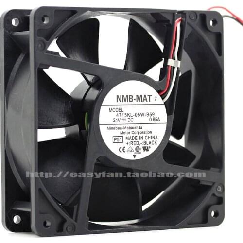NEW NMB-MAT Minebea 4715KL-05W-B59 12038 24V 0.65A 12CM Frequency converter cooling fan