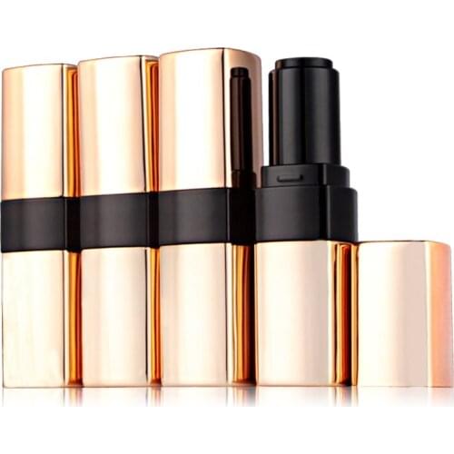 New Arrival Empty DIY Lip Balm Lipsticks Tubes Luxury Gold Makeup PP Packaging Containers for Women Travelling 20pcs/lot