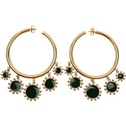 New Earings Fashion Jewelry Female big Heart Street Snap Bohemia Style Gold Irregular Earrings for Women