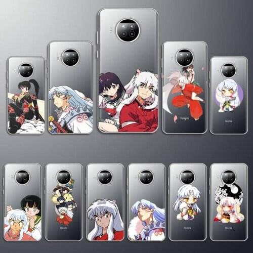Anime InuYasha Phone Case Transparent for Xiaomi mi Redmi note 10 t 8 9 pro lite 11 Samsung S 8 9 10 20