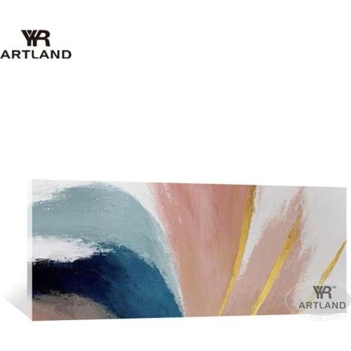 Nordic style simple Hand painted abstract color oil painting poster wall art hanging picture for living room bedroom no framed