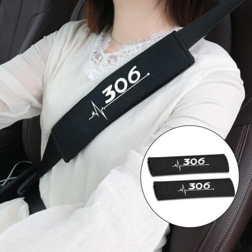 Comfortable Seat Belt Pad Cotton Seat Belt Shoulder Pad Car Protective Belt Cover for Peugeot 306 Accessories