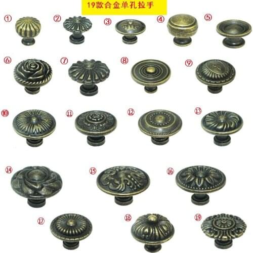 UNILOCKS 10PCS Knobs Antique Bronze Zinc Alloy Handles Cabinets Wardrobes Pulls Furniture handle