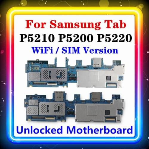 Wifi Version / SIM Support Mother Board For Samsung Galaxy Tab 3 10.1 P5210 P5200 P5220 Motherboard Logic Mainboard