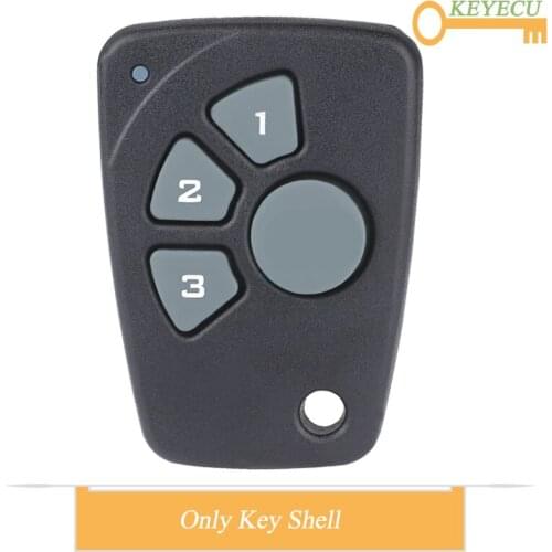 KEYECU Replacement Remote Control Car Key Case Shell for Chevrolet Cruze Spark Onix Silverado Volt Camaro, FOB 4 Buttons