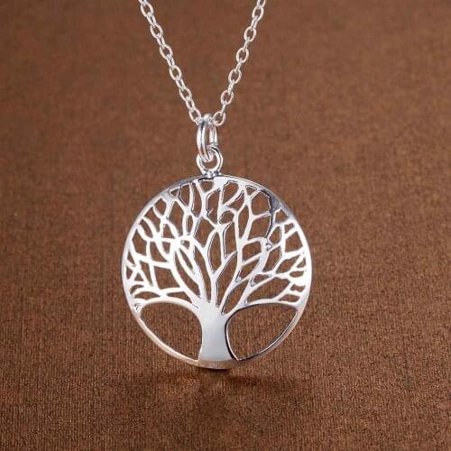 AN677 925 Free Shipping Silver Plated Necklaces For Woman Silver 925 Jewelry Fashion Jewelry Pendant Tree Necklace/bprakgya