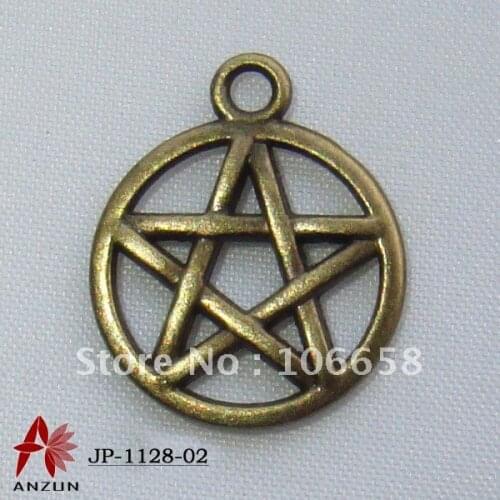 10pcs 20x16mm Antique Bronze Metal Charms Pentagram Pendant JP-1128
