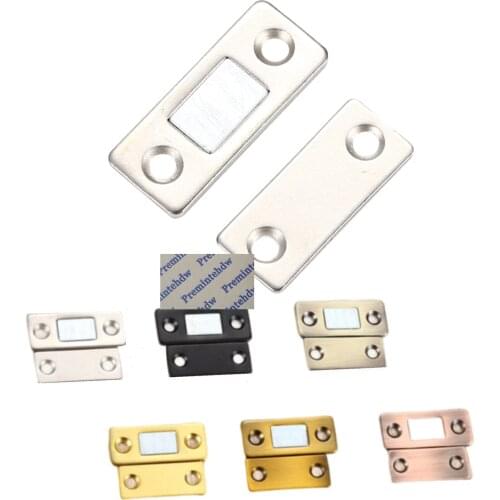 20Pcs Rectangle Thin Cabinet Cupboard Door Magnetic Catch Magnet Sticker Antique Bronze Gold Silver Black