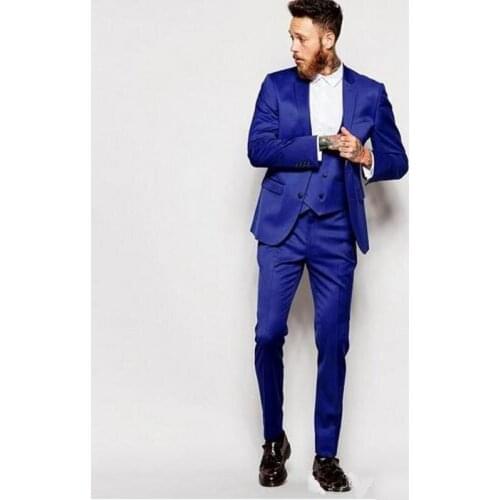 2020 Mans Suits For Wedding Single Breasted Groom Tuxedos Business Formal Suit Groom Wear Three Pieces Suit(Jacket+Pants+Vest)