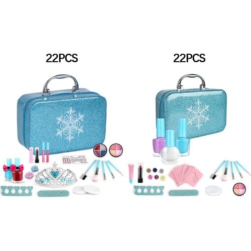 22PCS Kids Toys Simulation Cosmetics Set Pretend Makeup Toys Girls Simulation Make up Party Toys for Girls Fun Game