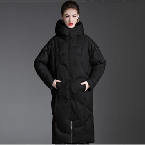90% White Duck Down Jacket gray Women Winter Thicken Warm black Coat Hooded Long Female Overcoat Jackets Waterproof Snow Outwear