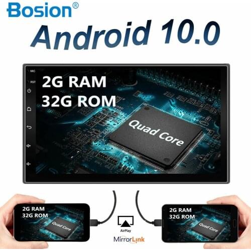 2 Din Android 10.0 Car Radio Stereo Audio Universal Autoradio GPS Navigation Free Camera Map AUX RDS Quad Core 2G RAM+32G ROM