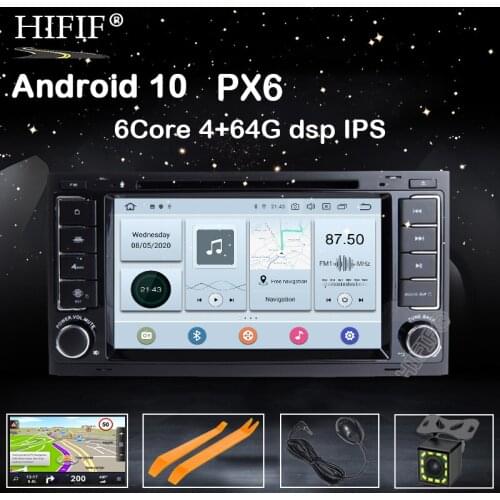 PX6 DSP 2 Din Auto Radio Android 10.0 For Volkswagen/Touareg Octa Core RAM 4G Car Multimedia Video Player GPS USB DVR FM/AM OBD