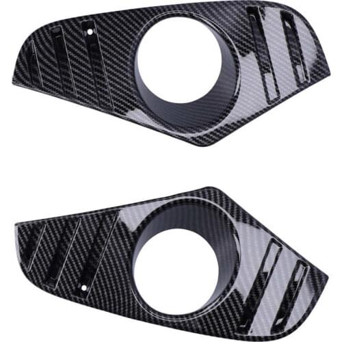 Car mirror protect car styling Front Fog Light Lamp Covers Decorative Trims Carbon Fiber Style Fit for RAV4 2019‑2021