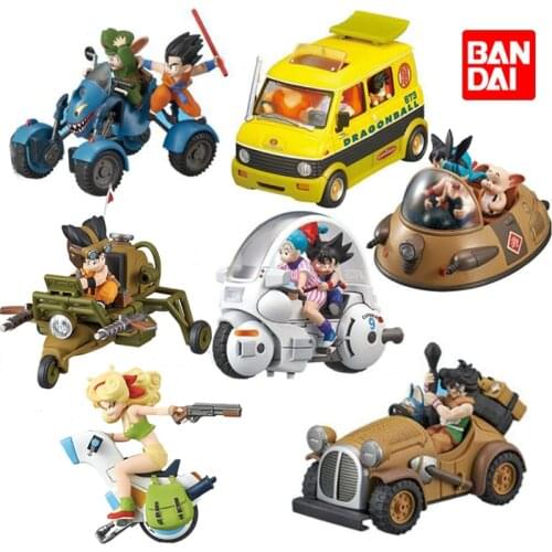 Bandai Dragon Ball Master Roshi Uron Yamcha Son Goku Bulma Motorcycles Gyumao Lunch MC Assembly Vehicle Toys Collectable Gift