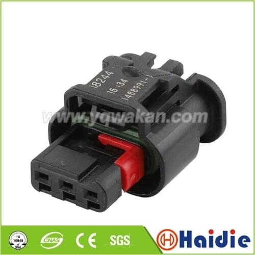 Free shipping 5sets 3pin female auto waterproof wiring electrical cable harness connector HD032YB-1.2-21